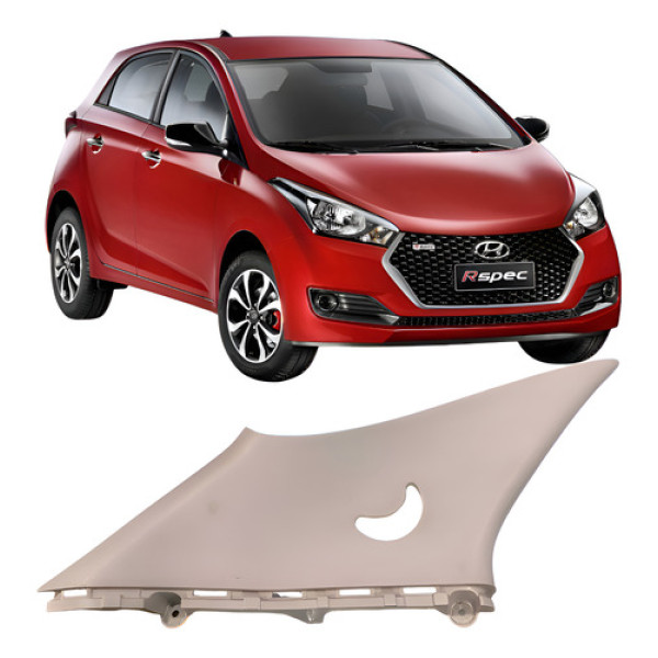 Acabamento Coluna Cinto Traseiro Esquerdo Hb20 2017-2021   Branco