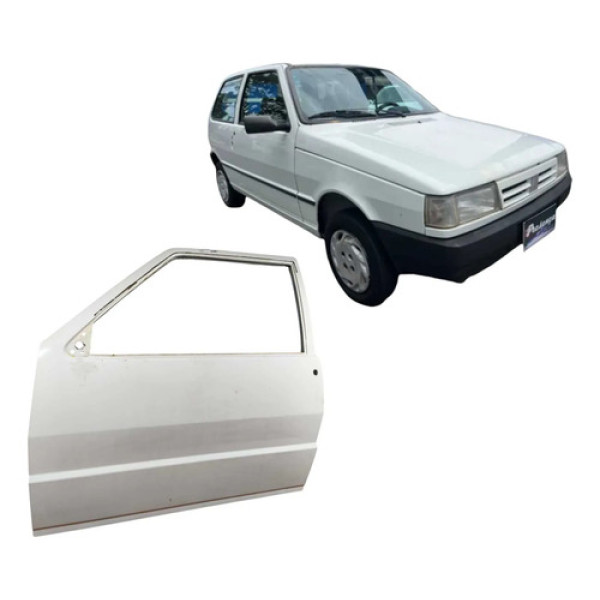 Porta Dianteira Esquerda Fiat Uno Mille 1.0 2p 2000 Original Dianteira Esquerdo Branco