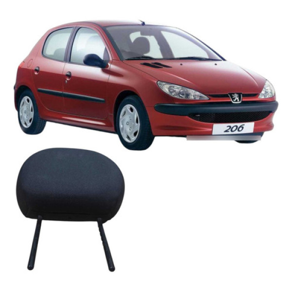 Escoro Cabeça Banco Dianteiro Peugeot 206 2008 1.4 Sensation Preto