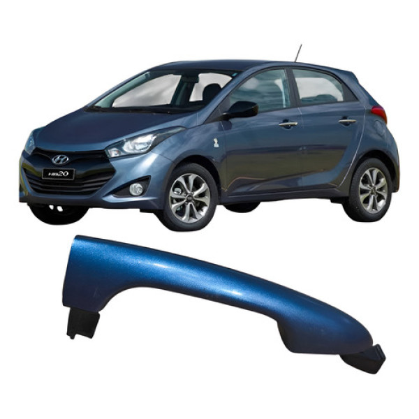 Maçaneta Dianteira Esquerda Hyundai Hb20 1.0 2017 9769005 Azul