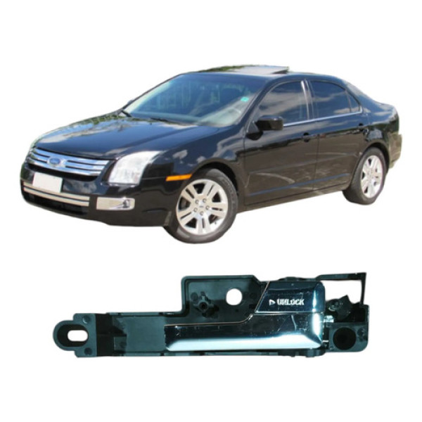  Maçaneta Interna Dianteira Direita Ford Fusion 2006 2.3 Preto Dianteira