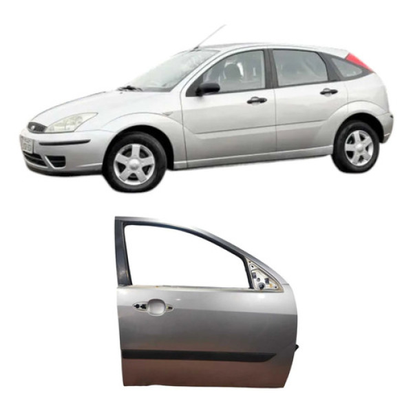 Porta Dianteira Direita Ford Focus 2007 1.6 Gl 4p Original Dianteira Direito Prateado