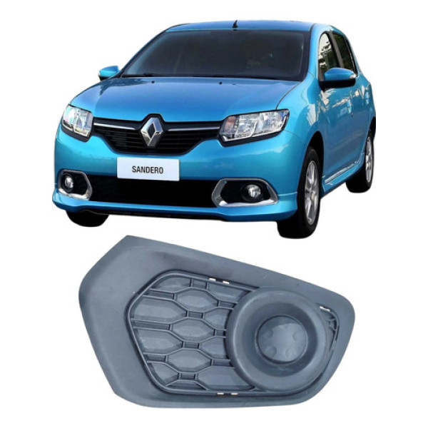 Moldura Farol Milha Direito Renault Sandero 2017 263318814r Cinza Direito
