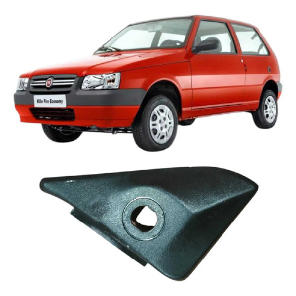 Acabamento Esquerdo Retrovisor Fiat Uno Mille 2010 1.0 2p  Preto