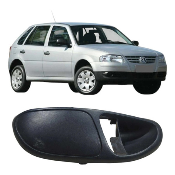 Moldura Interna Maçaneta Traseira Direita Vw Gol 1.0 2005  Preto Traseira