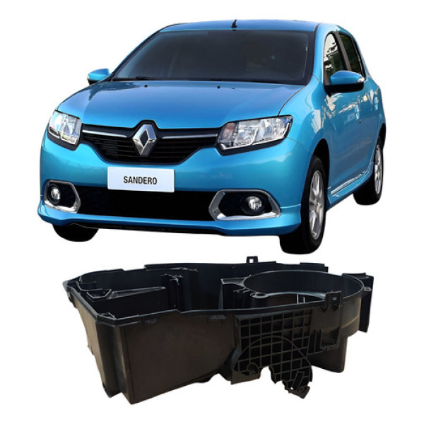 Carcaça Lateral De Ar Forçado Renault Sandero 1.0 3c 2017 Preto
