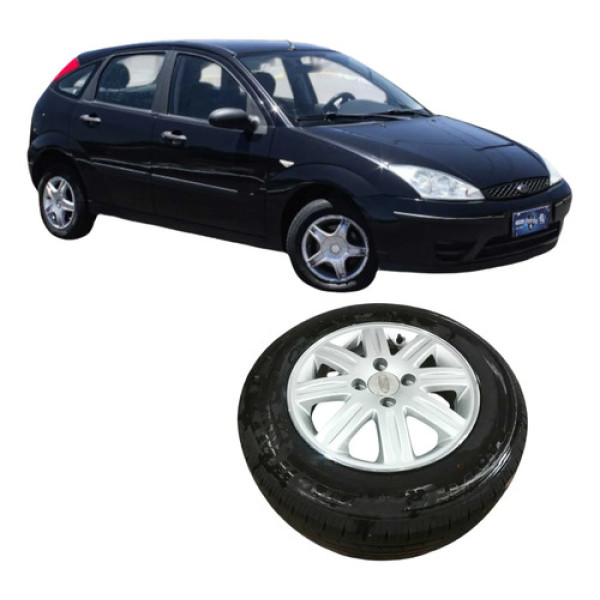 Roda Liga Aro 15 4 Furos Ford Focus 2009 1.6 Original Preto