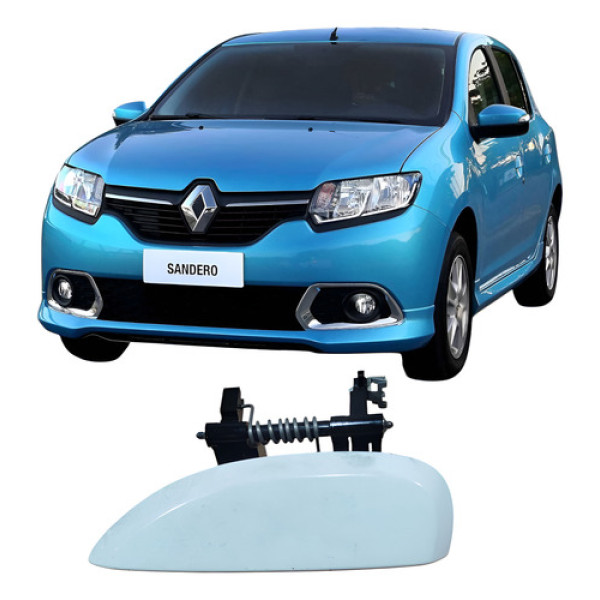 Maçaneta Externa Puxador Renault Sandero 2017 Branco