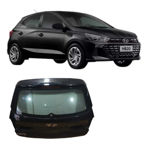  Tampa Traseira Porta Mala Hb20 1.0 Hatch 2020 2022 Preto