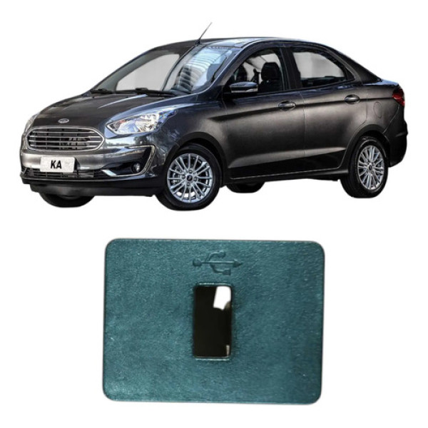 Acabamento Tomada Usb Ford Ka 2020 1.0 3c Original Preto