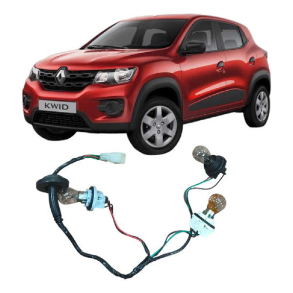  Circuito Soquete Lampada Traseira Kwid 1.0 3c 2018  Ambos Lados Preto