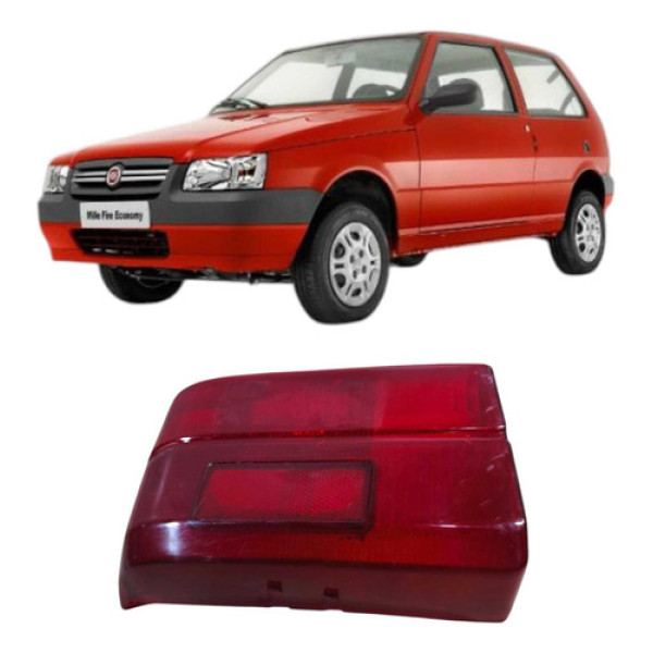Lente Lanterna Traseira Esquerda Fiat Uno Mille 2004 1.0 3p Vermelho