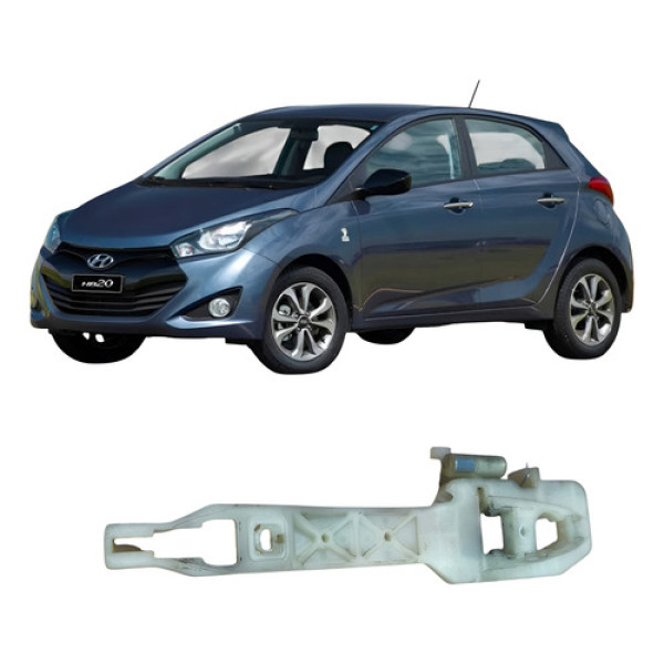 Suporte Maçaneta Traseira Esquerda Hb20 2017 20170124 Preto Traseira