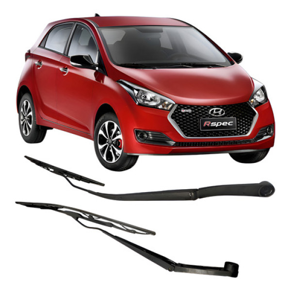 Par Braço Limpador Parabrisa Hyundai Hb20 1.0 2017-2020. Esquerdo