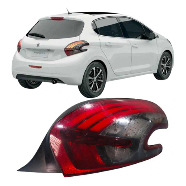 Lanterna Traseira Direita Peugeot 208 Allure 2017 9813465380 Direito/passageiro Vermelho