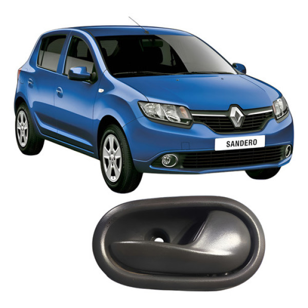 Maçaneta Dianteira Direita Renault 4p Sandero 2014 A 2019  Preto Dianteira