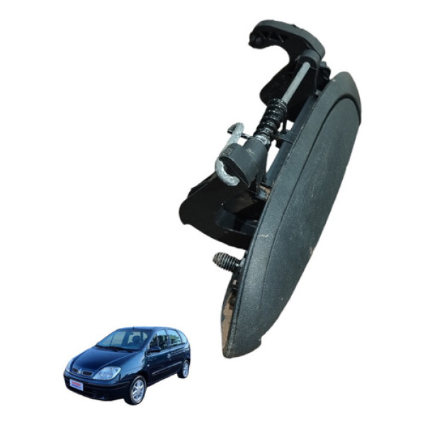 Maçaneta Externa Esquer Dianteir Renault Scenic Clio 02 A 10 Preto Dianteira
