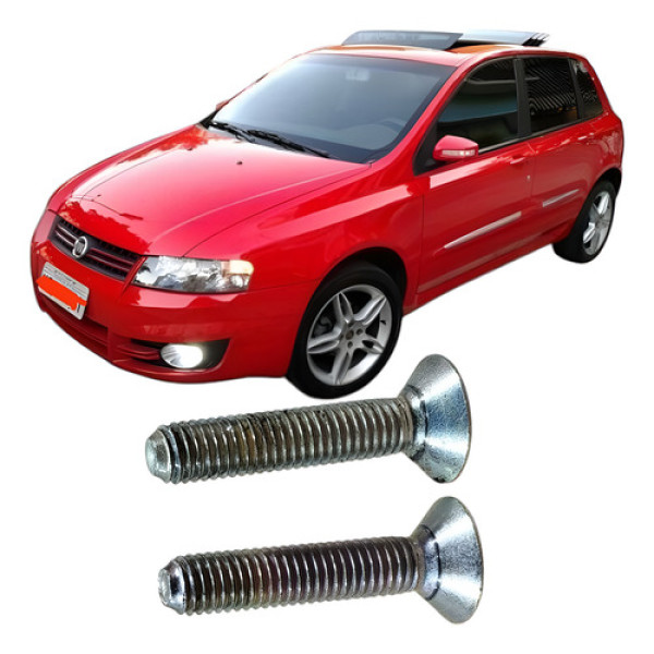 Par Parafusos Trava Encosto Traseiro Fiat Stilo 2009 Vermelho