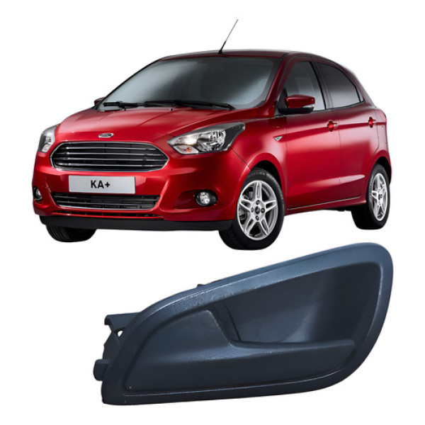 Maçaneta Interna Esquerda Original Ford Ka 2015 A 2020 Preto Dianteira