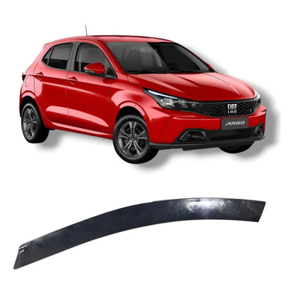 Calha De Chuva Porta Dianteira Esquerda Argo 2018-2023  Preto