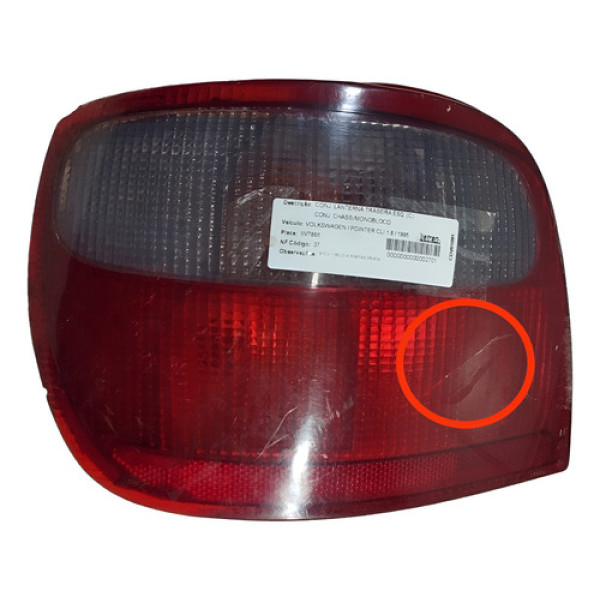 Lanterna Traseiro Esquerdo Vw Pointer 1993 A 1996 Esquerdo/motorista Dual Color