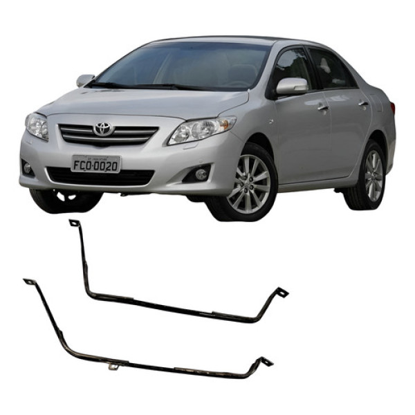Par Cinta Suporte Tanque Combustível Toyota Corolla 2011  . Preto