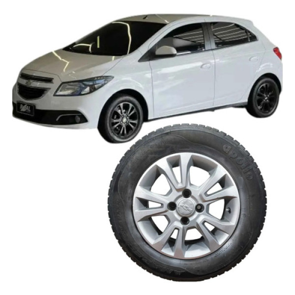 Roda Liga  Aro 14 4 Furos Gm Onix 1.0 2014 Original Preto