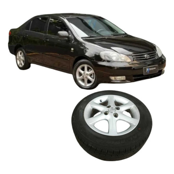Roda Aro 15 Liga 4furos Toyota Corolla 2004 1.8 Original Preto