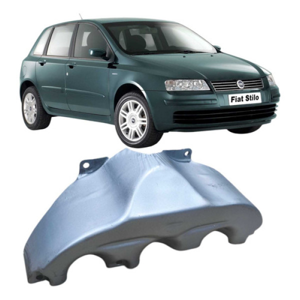 Defletor Coletor Escape Fiat Stilo 1.8 2003 96432431 Prateado