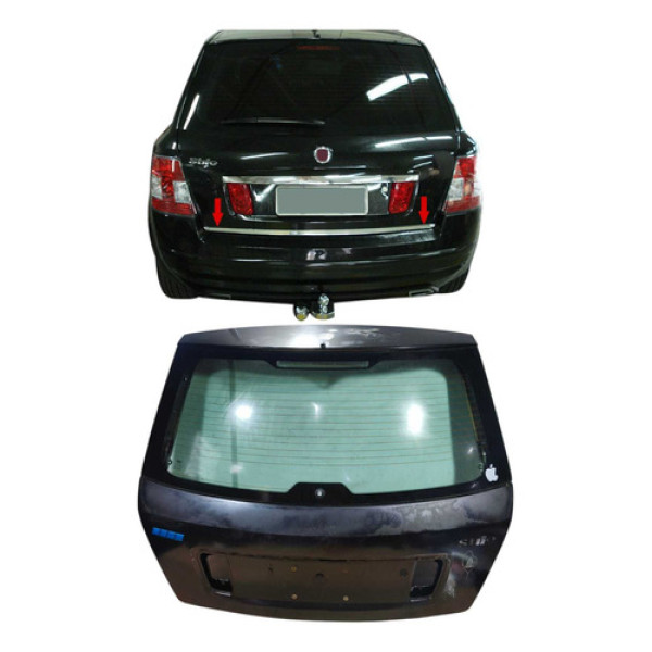 Tampa Traseira Mala Fiat Stilo 1.8 2009 9632481 Preto