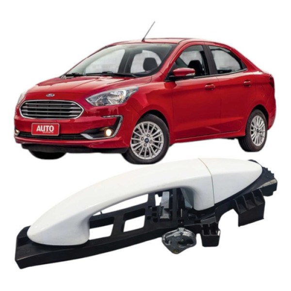 Maçaneta Externa Dianteiro Direito Ford Ka 1.0 2018 A224a36 Branco Dianteira