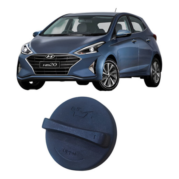 Tampa Entrada Óleo Cabeçote Hyundai Hb20 2021 1.0 3c Cpd120 Preto
