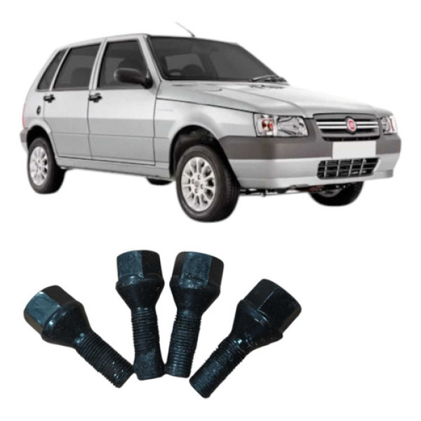 Jogo 4 Parafusos Roda Fiat Uno Mille 1.0 2004 Original