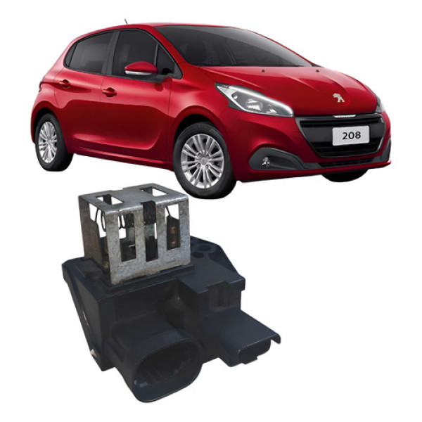 Resistência Ventoinha Eletro Ventilador Peugeot 208 2019   Prata