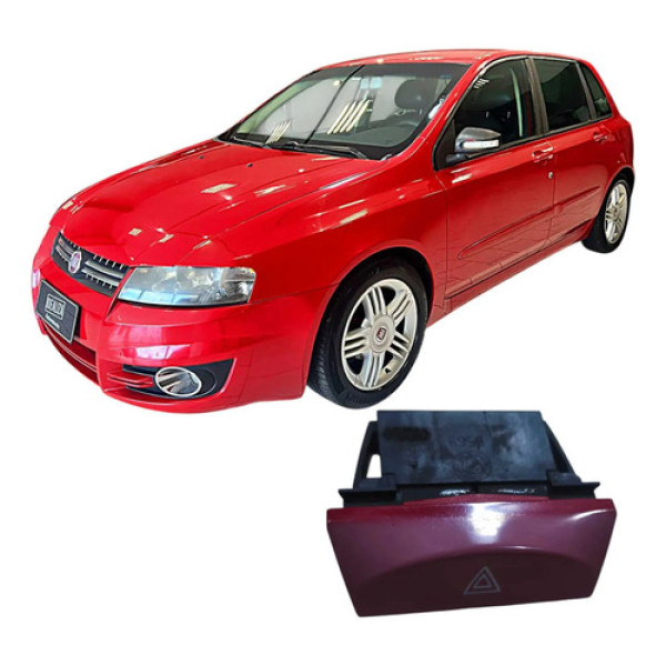 Interruptor Pisca Alerta Fiat Stilo 1.8 4c 2009 Original Vermelho