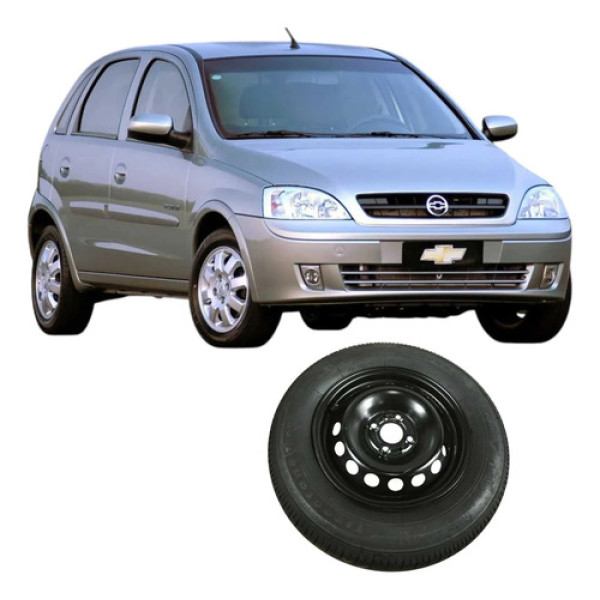 Roda Aro Ferro 14 4 Furos Gm Corsa Meriva 2006 1.8 Original  Prateado