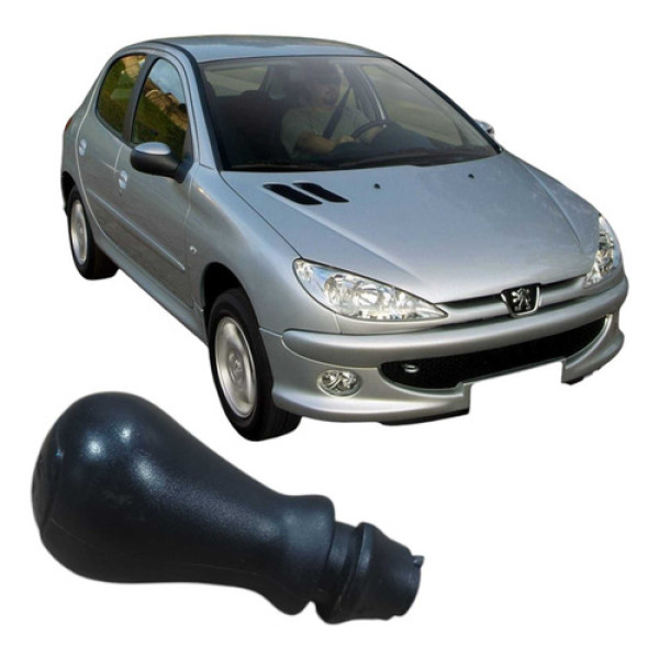 Manopla Cambio Peugeot 206 207 2008 1.4 4p Sensation Prateado