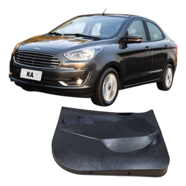 Forro Porta Dianteira Esquerda Ford Ka 2015 2017 2018 Preto