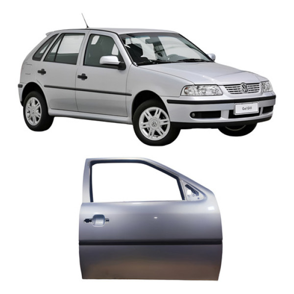 Porta Dianteira Direita Volkswagen Gol 2005 1.0 4p 03018272 Direito Prateado Dianteira