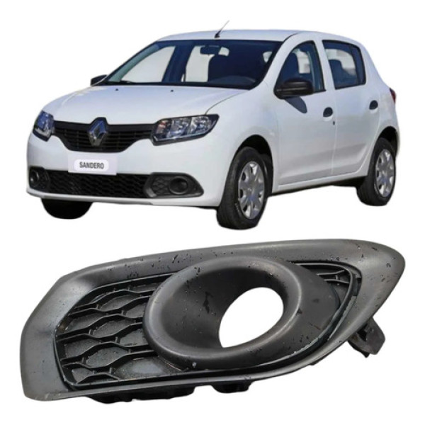Moldura Farol Milha Direito Renault Sandero 2015 2016 2017 Branco Direito