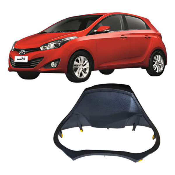 Acabamento Painel Instrumentos Hyundai Hb20 2013 2019 Preto Preto Moldura Painel Instrumentos