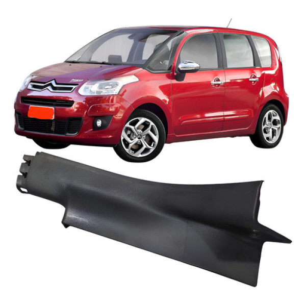 Soleira Porta Traseira Direito Citroen C3 Picasso 2014 Preto Preto