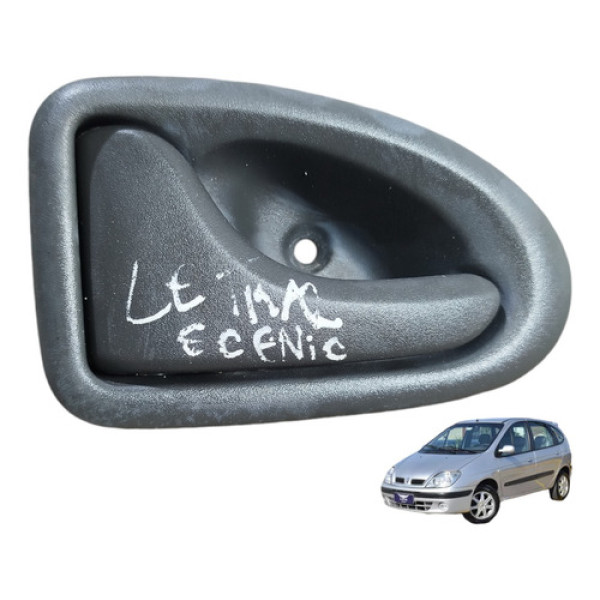 Maçaneta Interna T/esquerda 4p Renault 1999 A 2002 Preto Traseira