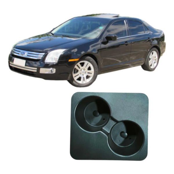 Acabamento Porta Copo Traseiro Fusion 2006 2.3 6e535413562 Preto