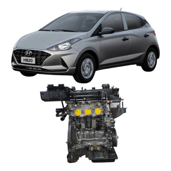  Motor Parcial  Picanto Hb20 2021 1.0 3c 80cv Flex 48000km