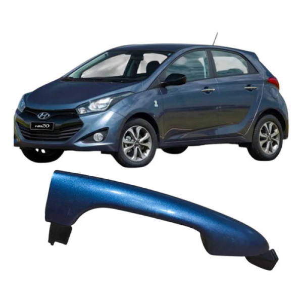 Maçaneta Dianteira Esquerda Hyundai Hb20 1.0 2017 9769005 Azul