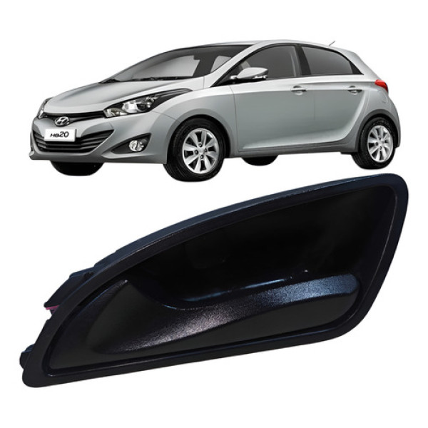 Maçaneta Externo Dianteiro Esquerdo Hyundai Hb20 2013 Prata Dianteira