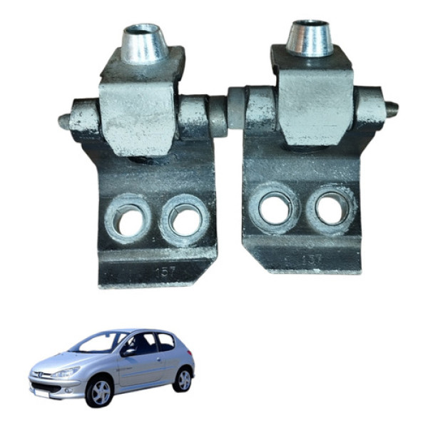 Par Dobradiça Porta Dianteira Esquerda Peuegot 206 08/09