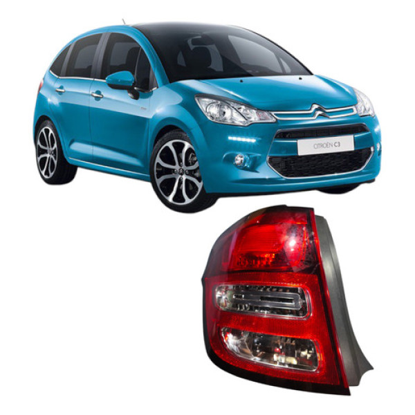 Lanterna Traseira Esquerda Citroen C3 2013 2014 2015 A 2019 Esquerdo/motorista