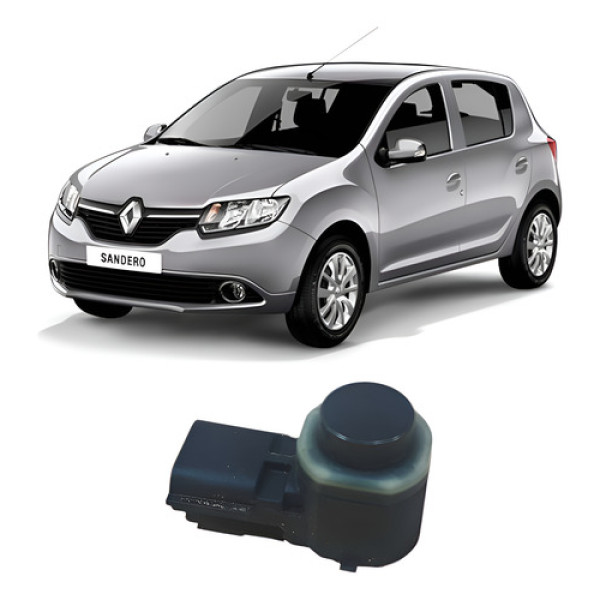 Sensor Estacionamento Traseiro Renault Sandero 2019 1.0 3c  Cinza